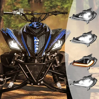 KEMIMOTO DRL 헤드 라이트, 야마하 랩터 700 700R YFZ450 YFZ450R YFZ450X 울버린 450 2006 2023 LED 방향 지시등 스위치