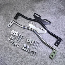Universal Motorcycle Headlight & Auxiliary Lamp Mount Bracket (Black)