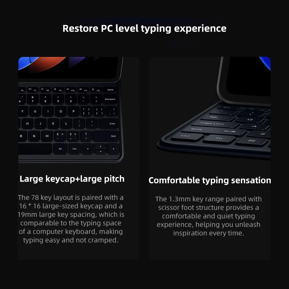 Tablet Keyboard Case for Xiaomi Pad 6S Pro 12.4" Magnetic Keyboard Shell Pogo Pin Double Sided PU Protective Case, tablet keyboard, tablet keyboard case