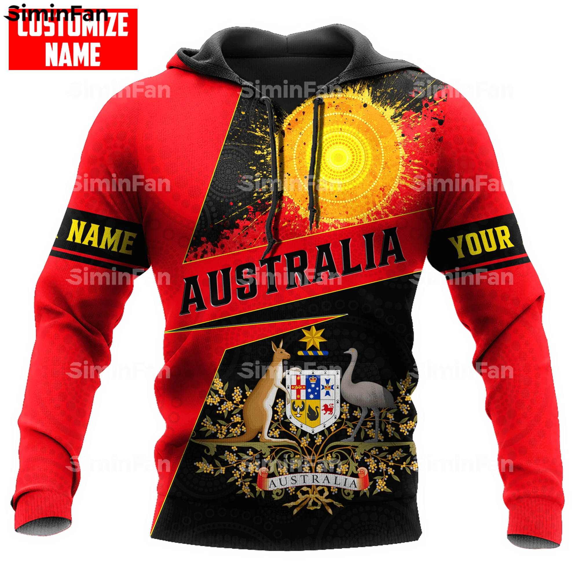 

Толстовка с капюшоном и 3D-принтом, на молнии