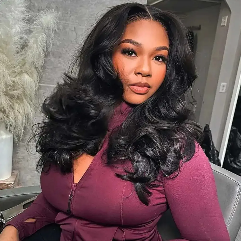 Body Wave 13x6 Lace Front Perücken aus Echthaar 250% Dichte 13x4 13x6 HD Lace Frontal Perücken aus Echthaar für Frauen – Detail 9