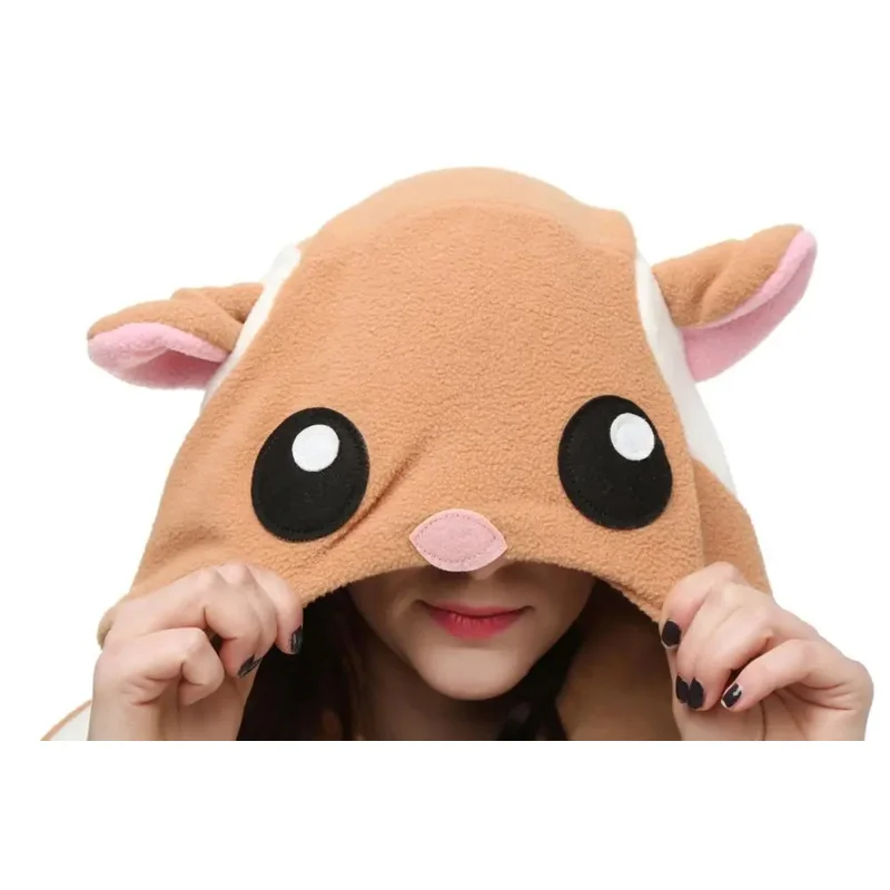 New Animal Adult Kigurumi Flying Squirrel Onesies Party Halloween Mouse Pajamas Cosplay Chipmuck Costumes Sleepwear Jum *o*