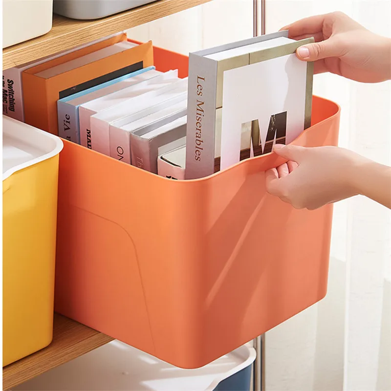 Description Picture 5 of itemThicken Plastic Sundries Storage Box with Lid Wardrobe Closet Desktop Organizers Home Dustproof Clothes Toy Storage Baskets
