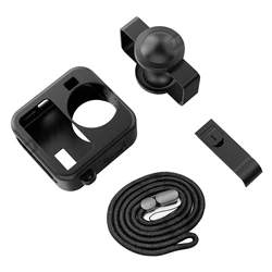 Ultimate Shockproof Silicone Case with Battery Door & Lens Cap - Action Camera Protection Accessory for GoPro Max2 (Full Set)