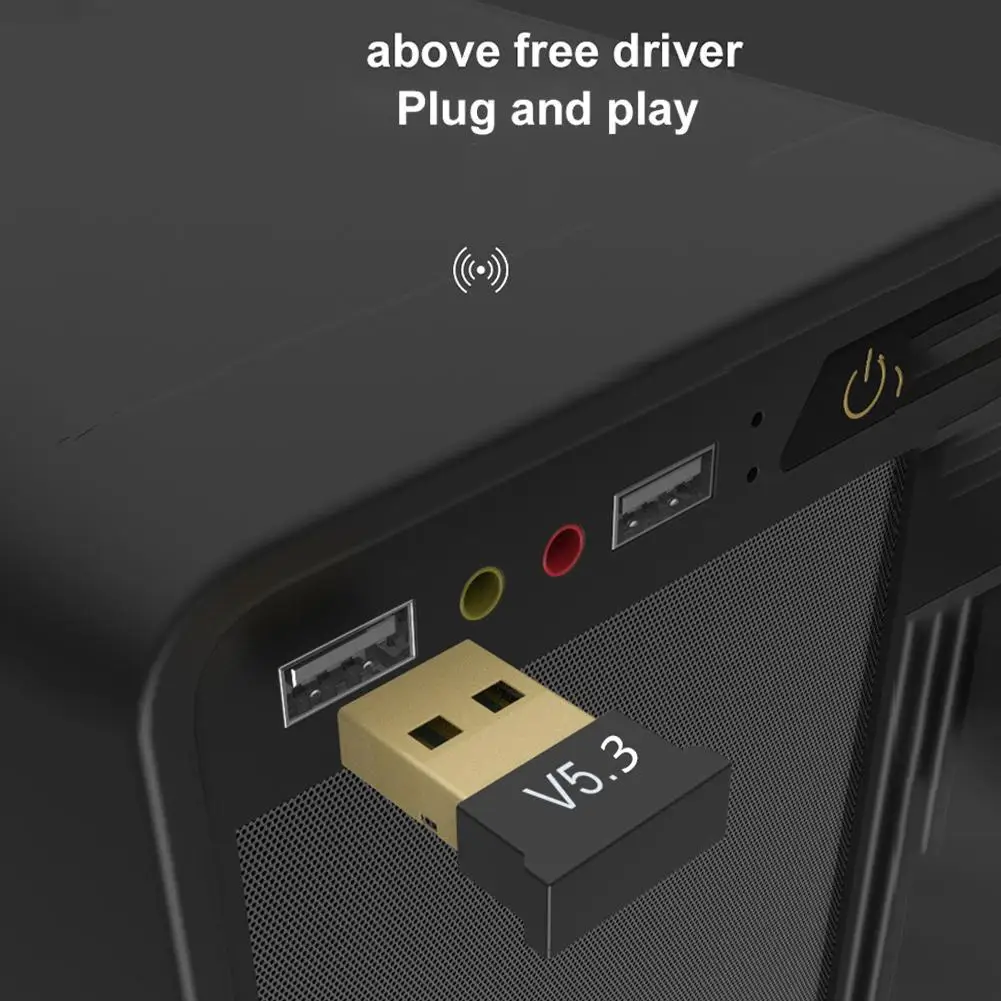 Usb adapter Wireless USB Bluetooth 5.3 Adapter Bluetooth 5.3 Transmitte Music Receiver for Computer PC Laptop Earphone Mini S F8S1