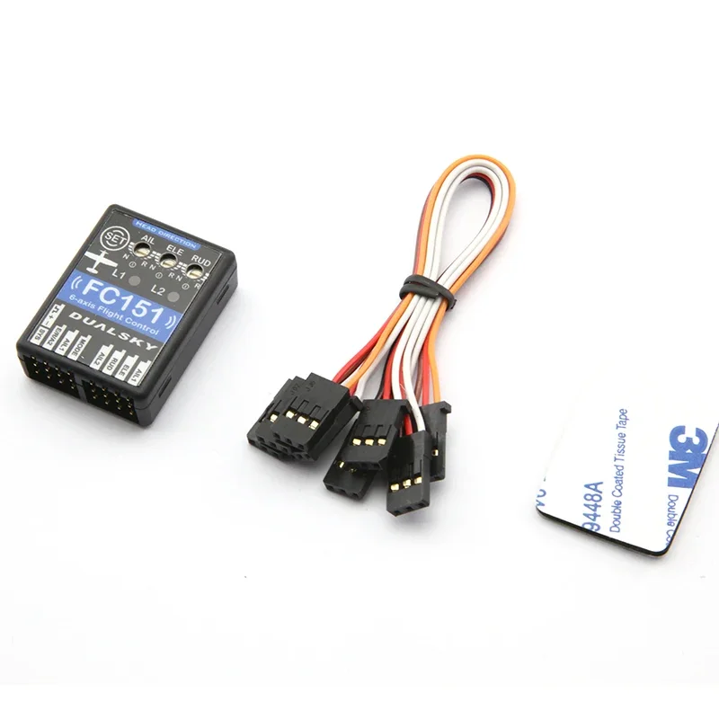 Contrôleur de vol DUALSKY FC151 avec gyroscope 3 axes, prêt pour installation sur avion RC