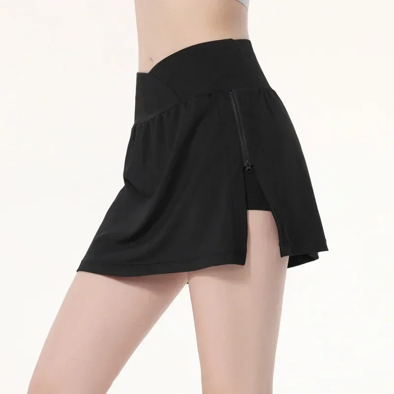 

al yoga summer sports skirt women anti-walking fitness skirt running tennis group yoga short pants skirt