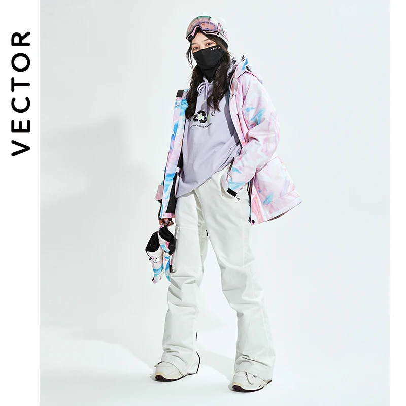 VECTOR Women Men Ski Jacket Ski Pants Winter Warm Windproof Waterproof Outdoor Sports Snowboard Coat Trousers ski jacket women ski pants