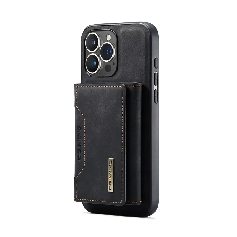Pu Leather 2 In 1 Phone Case Iphone 12 13 Mini 14 Plus 15 Pro Max Cover Wallet Card Slot Shell
