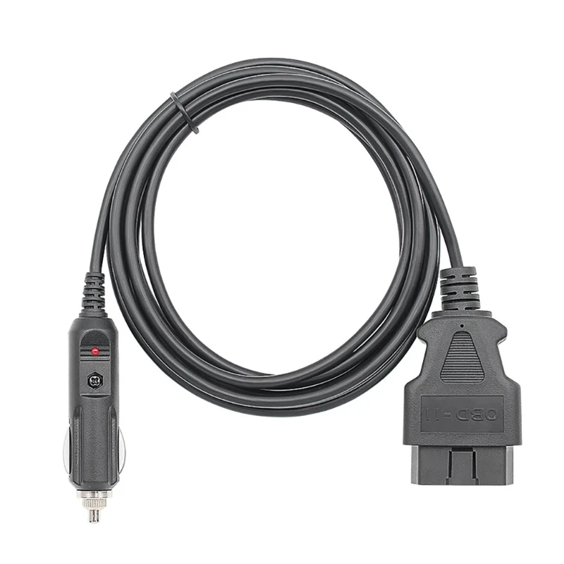 

090E Durable DC12V Car Extension OBD2 Power Supply Connector Cable Adapter Cord Universal Flexible Convenient Power Accessory
