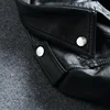 Fall Women Short Black PU Jacket Gothic Punk Style Fashion Motorcycle Leather Jacket Casual Wild Coat Goth Winter Coats 4