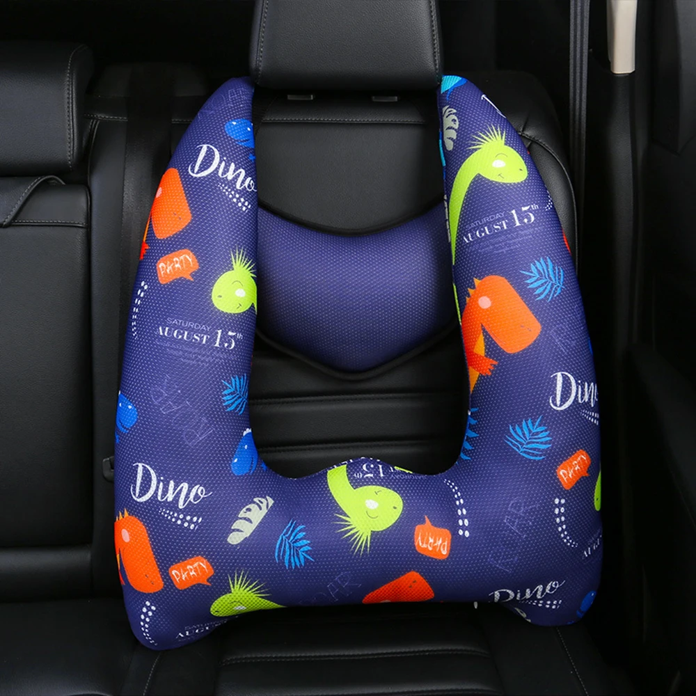 3d Car Headrest Lumbar Pillow Set 100% High Rebound Imported - Temu