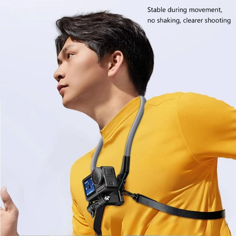 간편한 비디오 녹화를 위한 유연한 넥 마운트 스마트폰 홀더