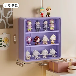 Magnetic Wall - Mounted Display Box for Action Figures - Dustproof Organizer for Collectibles (Purple - S)