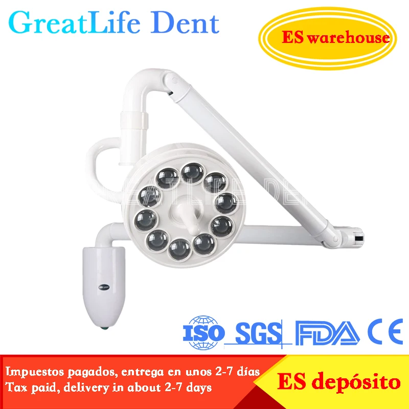 

GreatLife Dent Cold Light 30w 10Leds Wall Hanging Medical Examination Shadowless Wall Mount Dental Operation Surgical Light Lamp