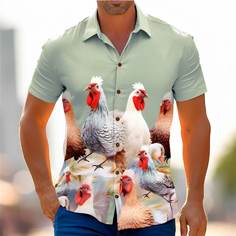 Men's shirt pattern printing outdoor street short sleeve printed clothing fashion designer casual soft cs