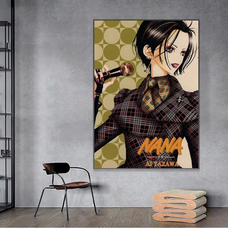 日本の古典的なアニメ,家の装飾,壁の芸術,クラフト紙 - AliExpress