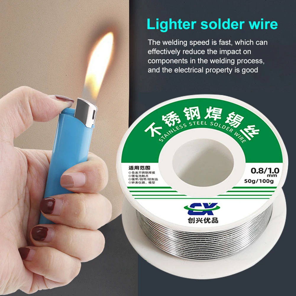 

Disposable Lighter Solder Wire Stainless Steel Welding Tin Wire Copper-iron-nickel Battery Pole Piece Solder Wire Low Melt