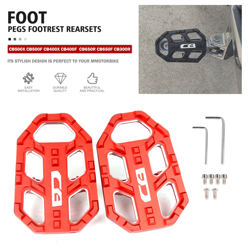 

FOR HONDA CB500X CB500F CB400X CB400F Brake Pedal Pad CB 500X CB500 F Footrest Foot Pegs Pedals Foot Rest CB650R CB650F CB300R