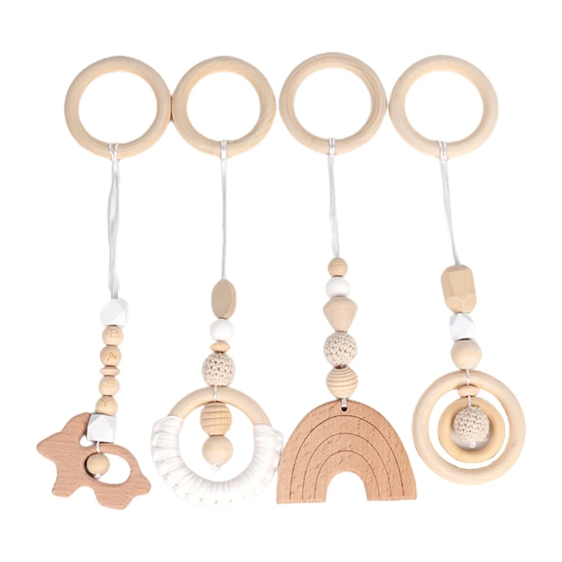 Baby Sensory Hanging Pendants Rattle Newborn Teething Nursing Gifts