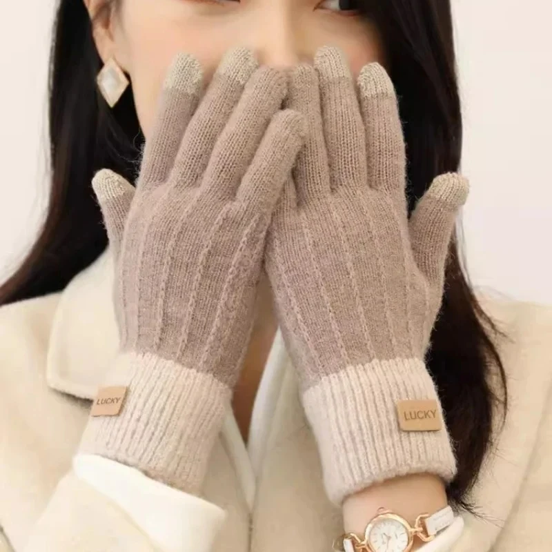 Рисунок 2 - Модные зимние теплые плотные Плюшевые Вязаные перчатки