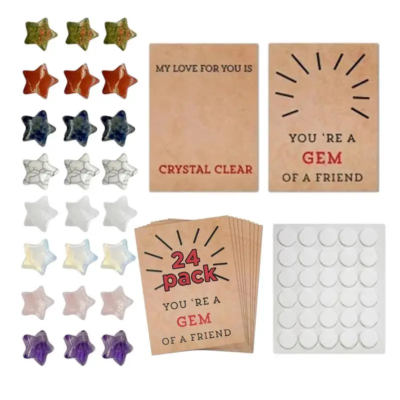 

24 Valentine's Day Cards for Kids with Glittery Stars Fun Designs & Jokes, Perfect for School Classroom Spread Valentine's Cheer