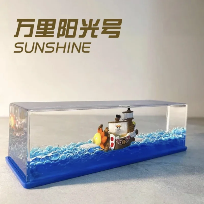 One Piece Thousand Sunny Cruise Ship Fluid Drifting Bottle Desktop Decoration Couple Gift Pirate Ship Sonny Anime Peripherals