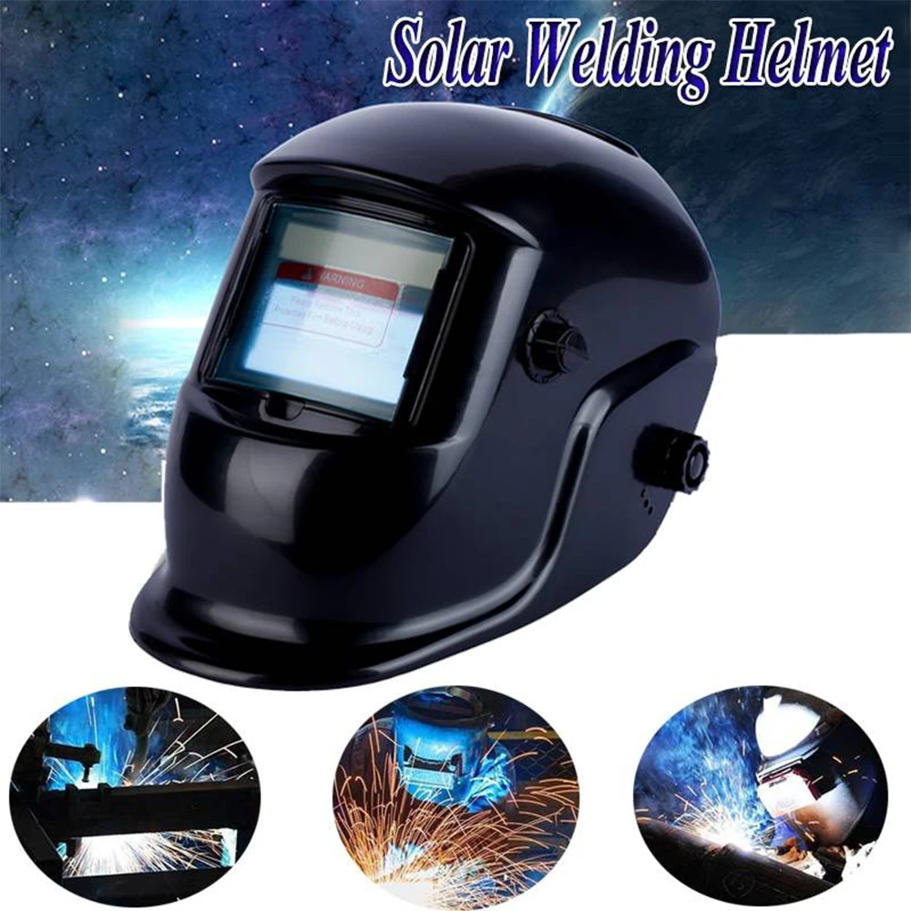 

Welder Mask Solar Auto Darkening Adjustable Range DIN9-13 Electric Welding Mask Helmet for Welding Machine Grinder Cutting