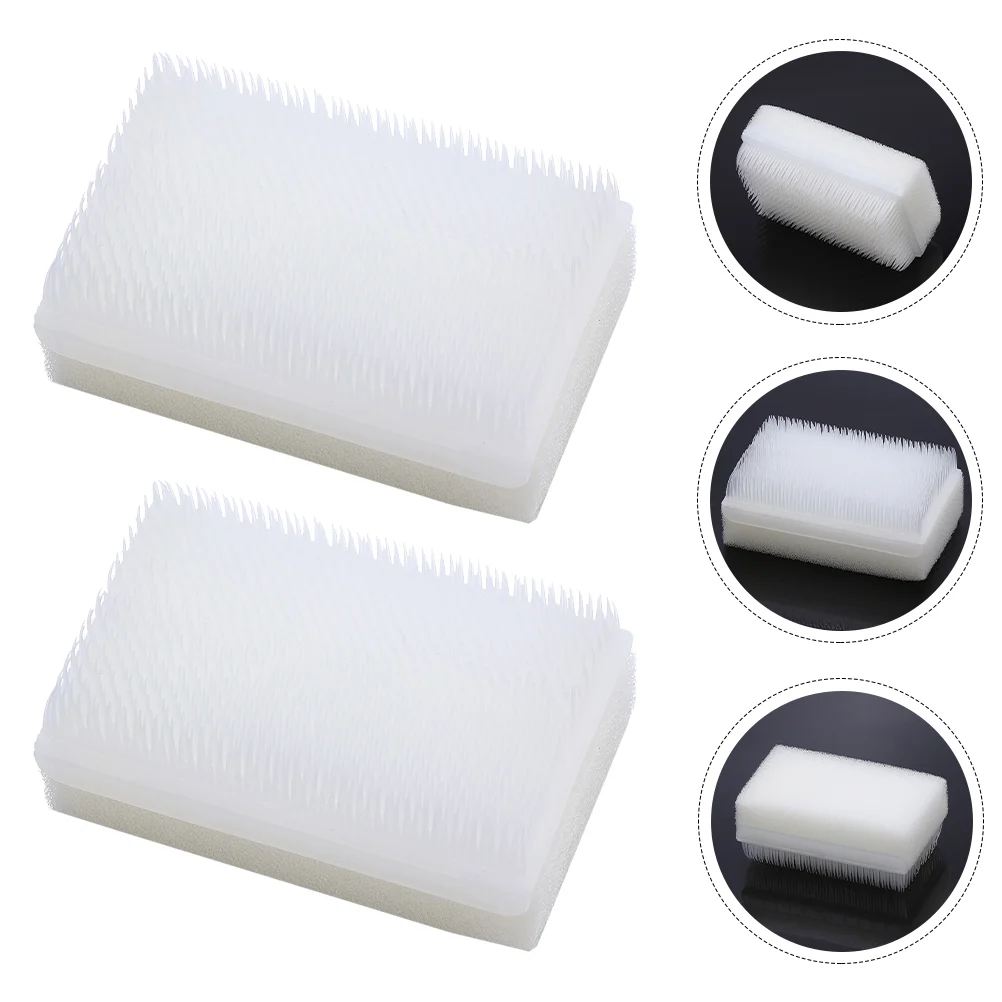 2 Pcs Brush Autism Surgical Hands Scrub Wilbarger Therapy Bristles 800X470X360CM Sensory White Baby 2