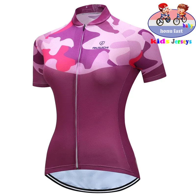 2023 Baby Girl New Kids Short Sleeve Cycling Jersey Set Breathable Children Bike Clothing GRILS Quick Dry Summer Bike Uniform 4