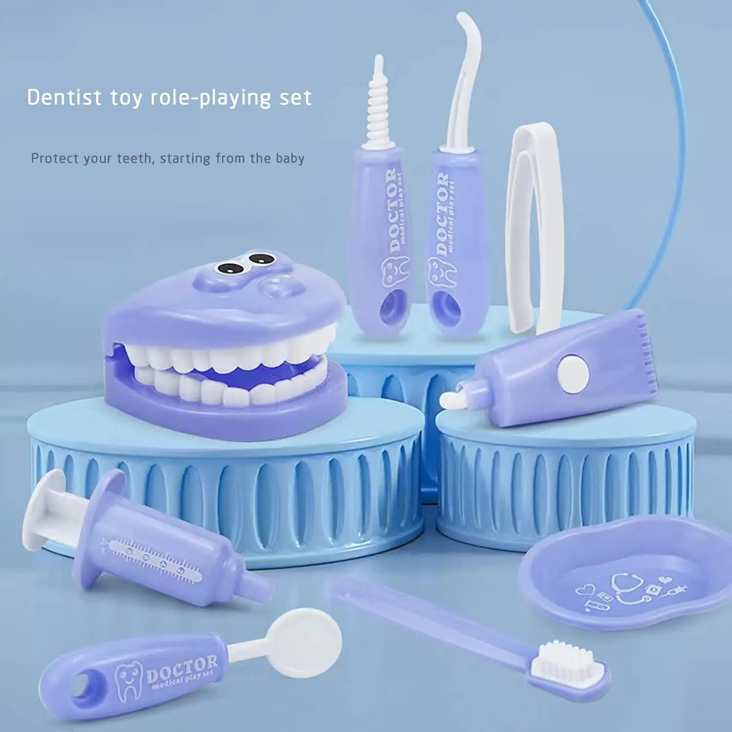 Montessori Educational Toys Children Early Learning Doctors Dentist Role Play Kits Kid Intelligence Brushing Tooth Teaching Aids 4