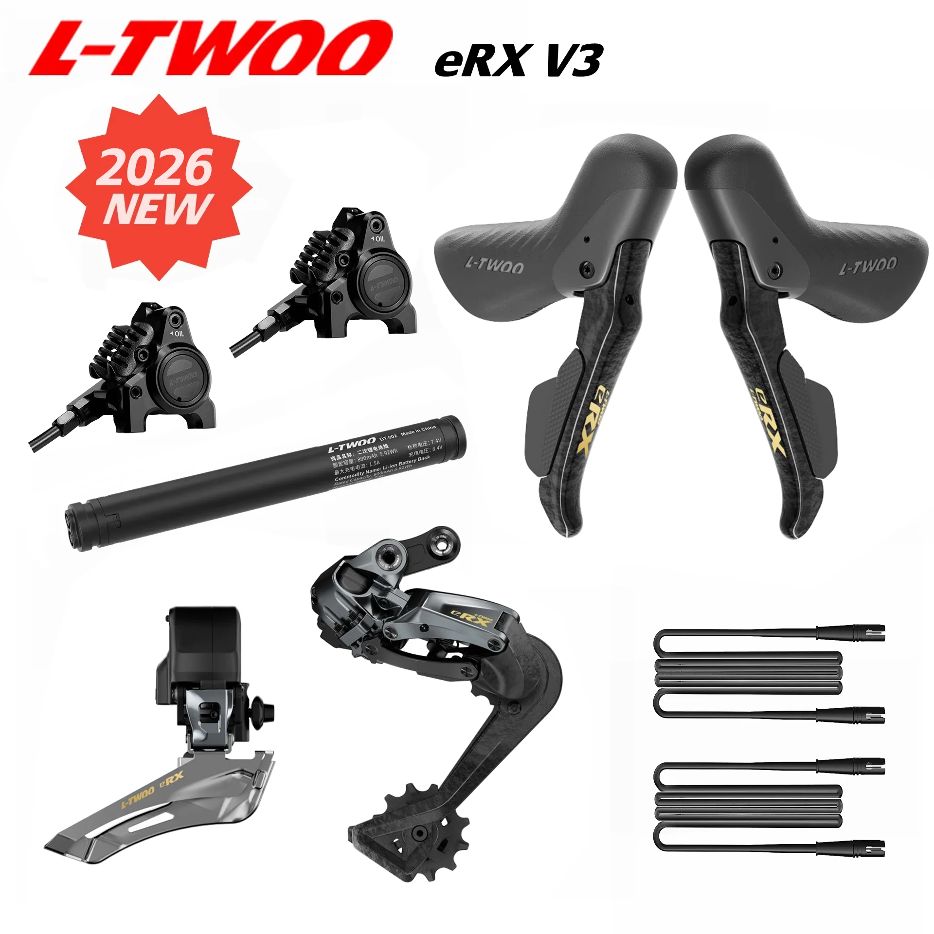 LTWOO V3 eRX eR9 2x12s / 2x11s 電子グループセット、ロード電動