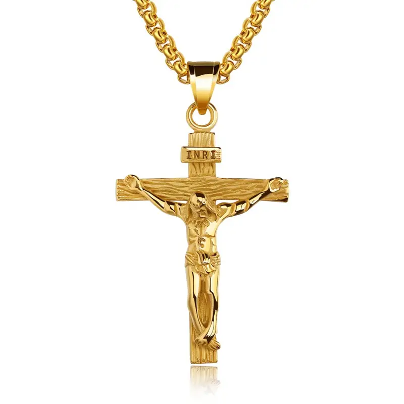 Premium Cross Necklace for Women 18k Gold Plated Trendy Gold Cross Pendant Chain for Girls Crucifix Necklace for Women Girls - Image 9