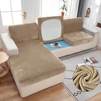 Super Velvet Sofa Cushion Cover Elastic Thick L Shape Corner Armchair Soft Sofa Slipcover Furniture Protector For Living Room 1