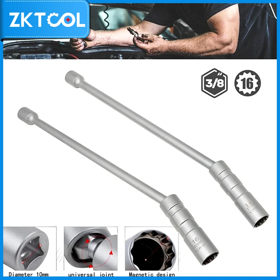 Llave Para Bujías De 14 Mm/16 Mm, Vaso Giratorio Con Imanes Para Extraer Bujias De Automoviles 2 Unidades 88017964