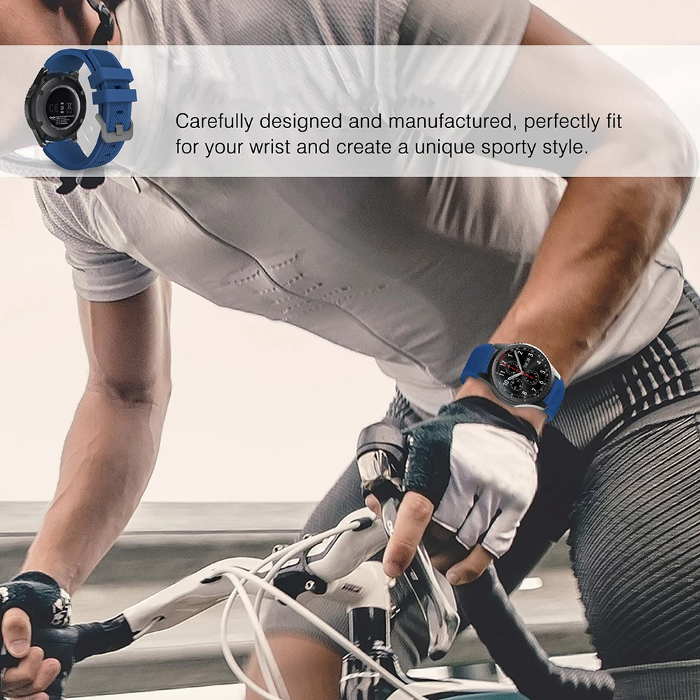 รูปสินค้า สายซิลิโคนนาฬิกาสมาร์ทวอช รองรับ Samsung Galaxy Watch 3/4/5 และ Huawei GT 2