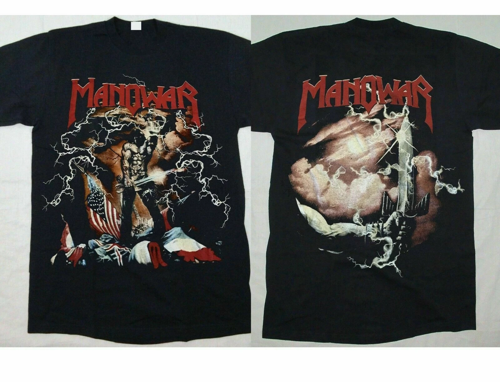 Винтажная Мужская рубашка Manowar с изображением королей металла Shirtharajuku |