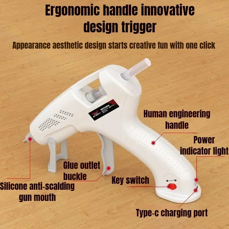 7mm Cordless Glue Gun 3.7V Fast Heating Rechargeable Hot Silicone Gun