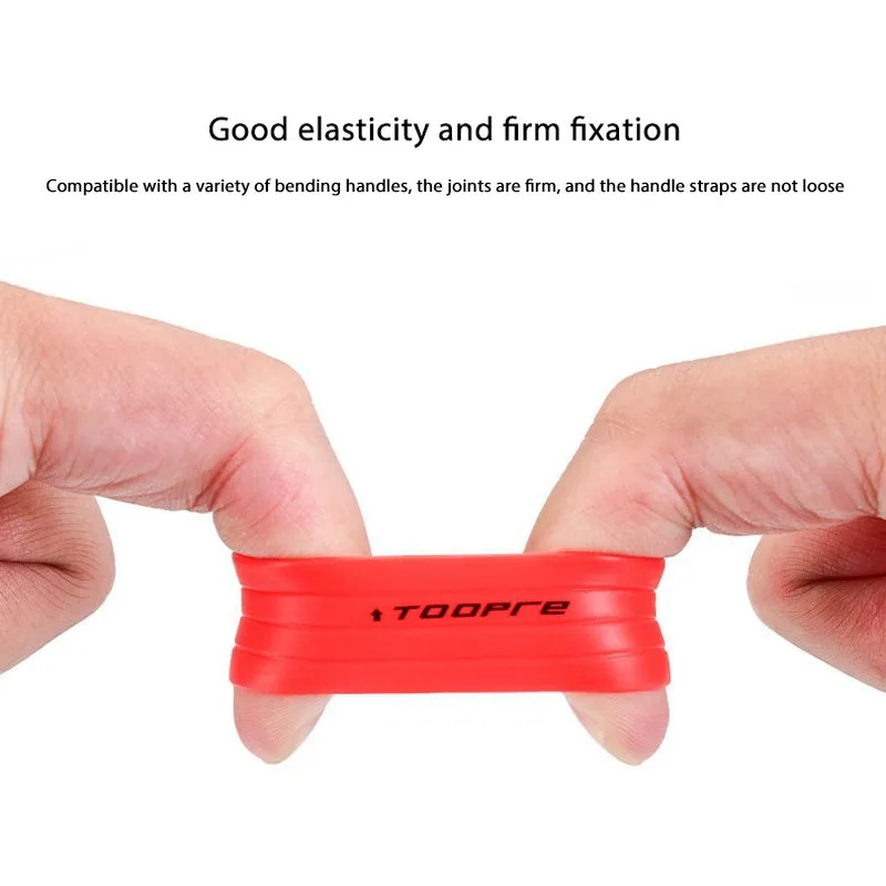 Bike Handlebar Tape Anti-skip Bicycle Handlebar Tape Road Bike Fixing Belt Ring Sleeve Winding Bend Bar Non-slip Strap Waterproof Sleeve Plug Cover