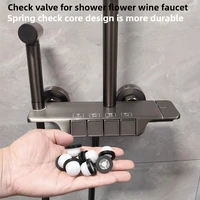 1 PCS 3/4 ยาง Pad วาล์วผสม Thermostatic Anti-string วาล์วตรวจสอบน้ําก๊อกน้ําบางส่วนเท้าตรวจสอบวาล์ว Backflow 1