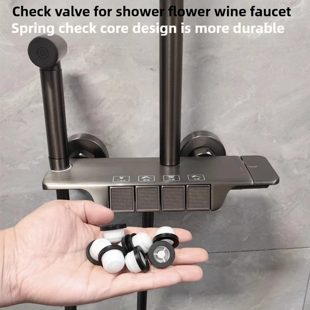 1 PCS 3/4 ยาง Pad วาล์วผสม Thermostatic Anti-string วาล์วตรวจสอบน้ําก๊อกน้ําบางส่วนเท้าตรวจสอบวาล์ว Backflow 1