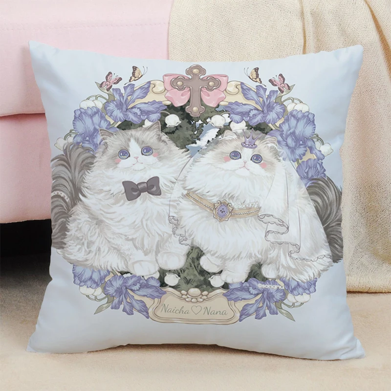 

Lolita Hakimi Double-sided Printing Cushion Covers 45x45 the Cat Decorative Pillowcases Bed Cushions Modern Home Decoration Sofa