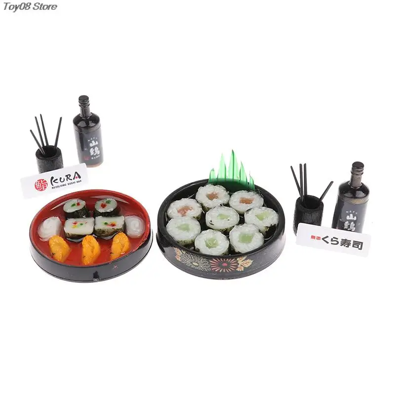 1PCS Kawaii Mini 1/6 Scale Dollhouse Japanese Sushi Rice Food for Doll House Kitchen Accessorie Toy pretend food toys pretend kitchen toys kitchen toys doll house toys