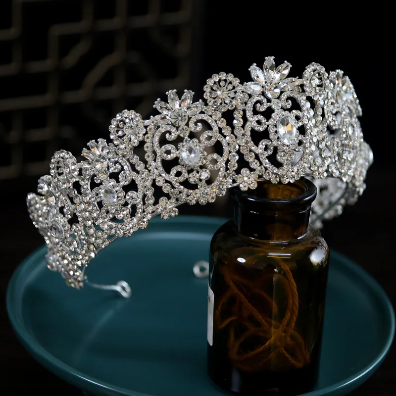 

Luxury Crowns For Women Crystal Rhinestone Tiara For Wedding Bride Headdress Baroque Princess Bridal Tiara Crown For Quinceanera