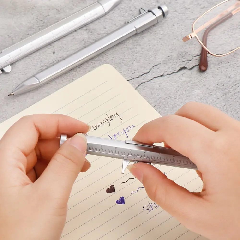 Multifunction 0.5mm Gel Ink Pen Vernier Caliber Roller Pen Stationery Ball Point Writing Instrument School Office Supplies Gifts multifunction pen