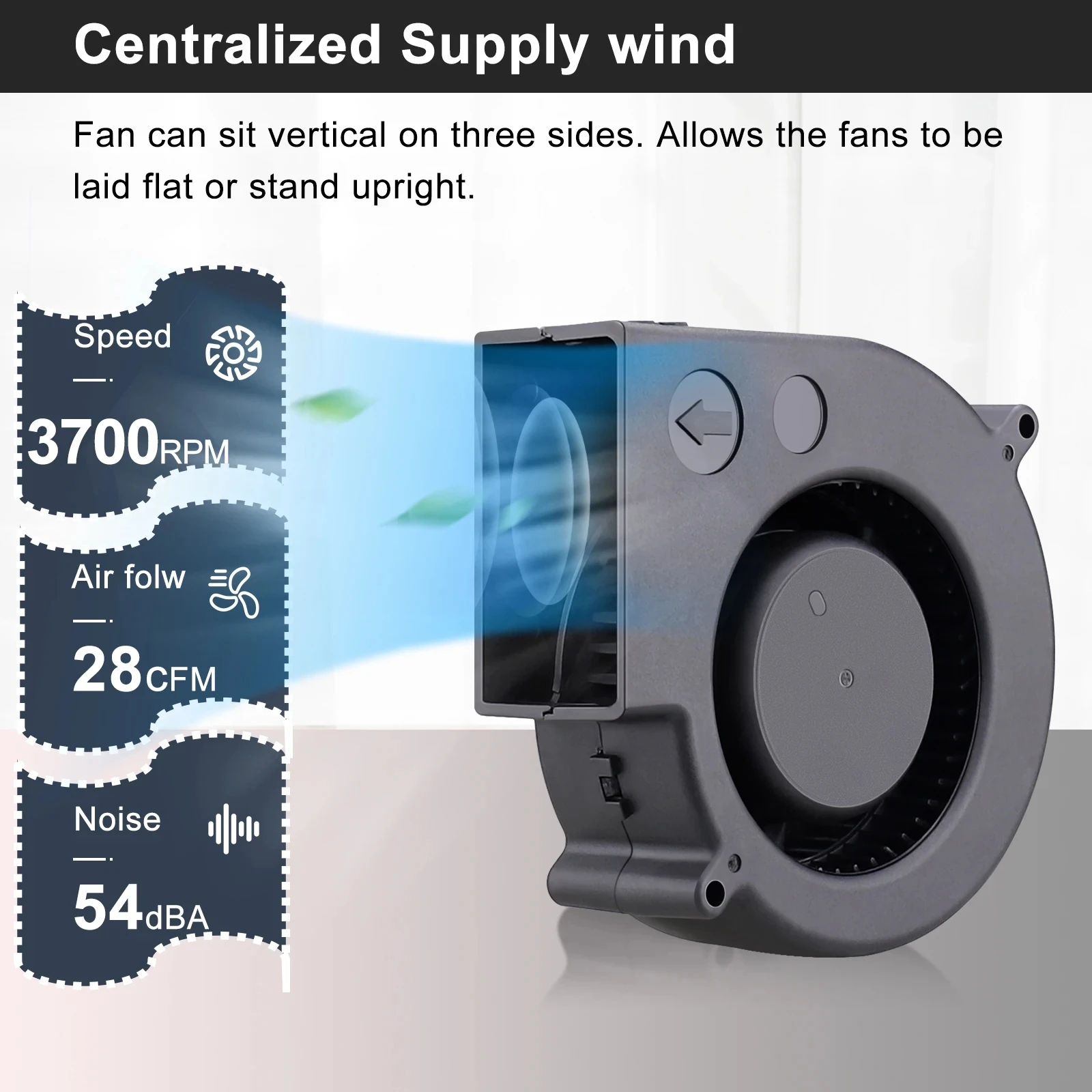 97MM 터보 송풍기 팬 12V DC 암 커넥터 97x94x33mm 원심 냉각 팬, AC 100V 220V 전원 어댑터 가변 속도