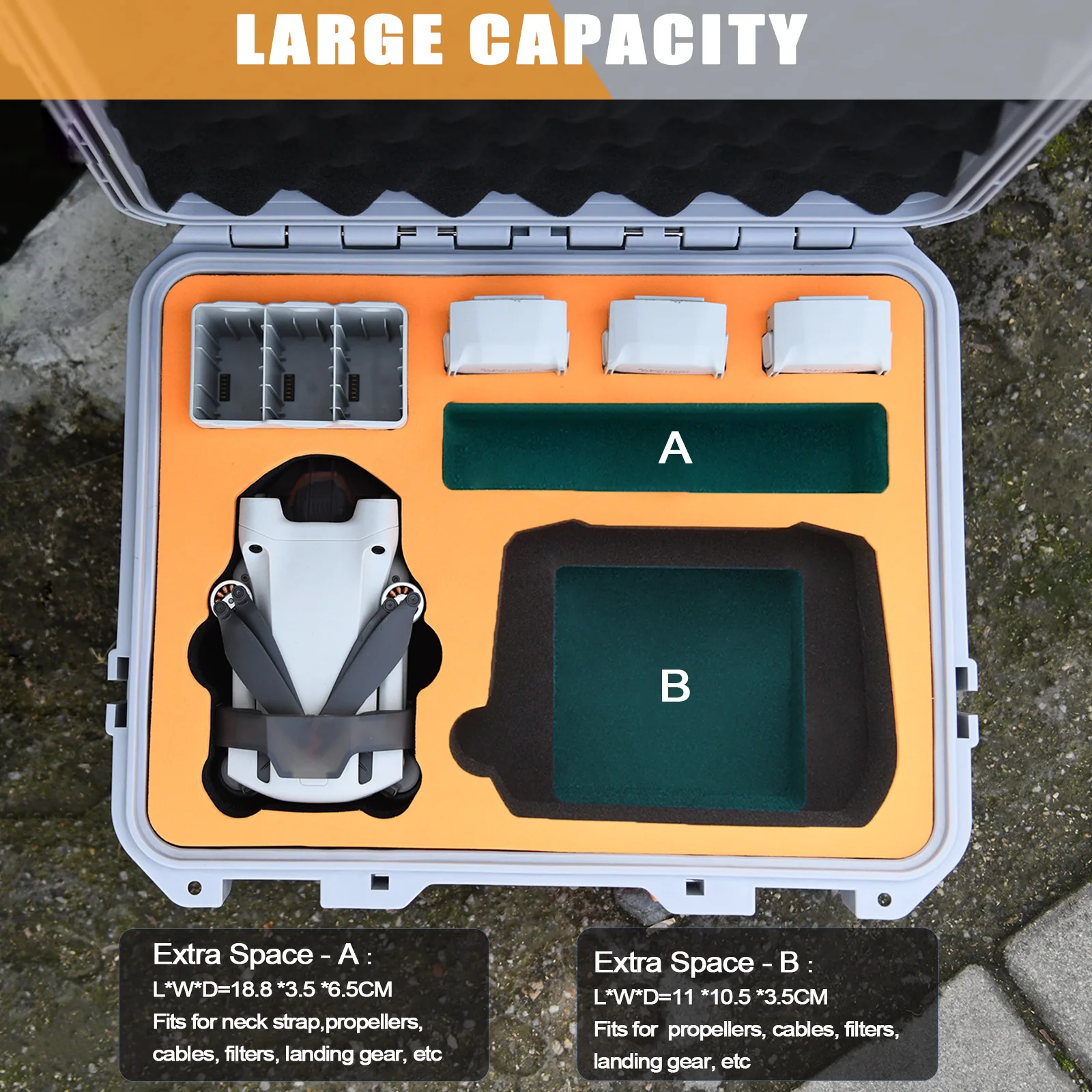 Drone Accessories Drone Storage Bag DJI Case Drone Case Waterproof Case for DJI MINI 3 & MINI 3 PRO Storage Box Protable Suitcase Explosion-proof Safety Bag Hard Shell