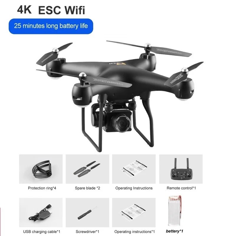 New S32T WiFi FPV RC Drone 4K/1080P Wide Angle Adjustable ESC HD Camera Altitude Hold RC Quadcopter Drone -25min Flight Time rc helicopter amazon RC Helicopters