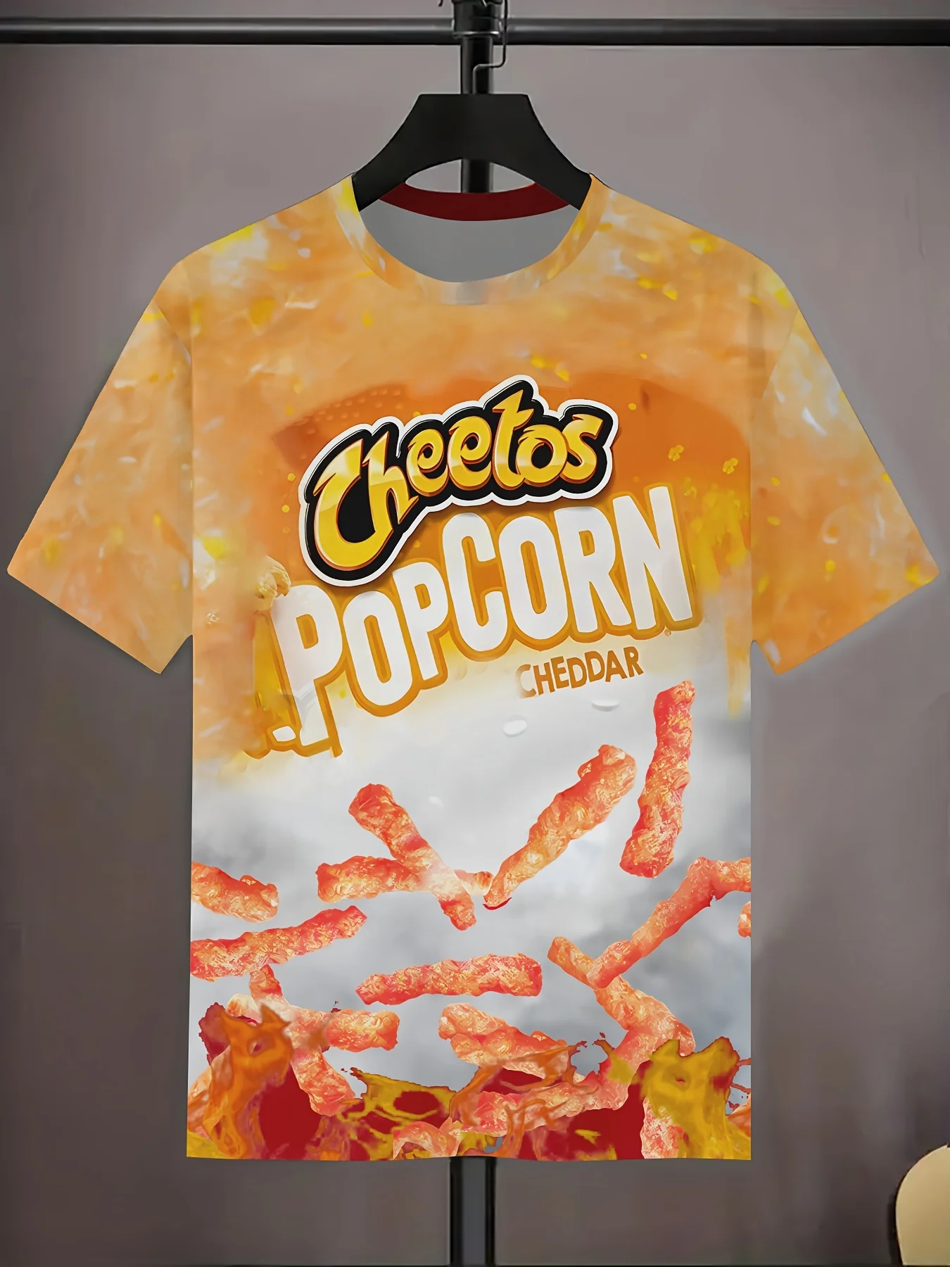 Camiseta de manga corta con cuello redondo y estampado geométrico Takis para hombre, tela de mezcla de poliéster suave y ligeramente elástica, camiseta fresca para el verano