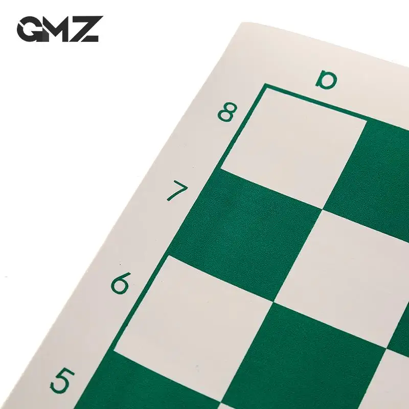 Foldable Chess Board Soft PU Rollable Portable Leather Durable Chessboard International Foldable Games 32pcs Pieces
